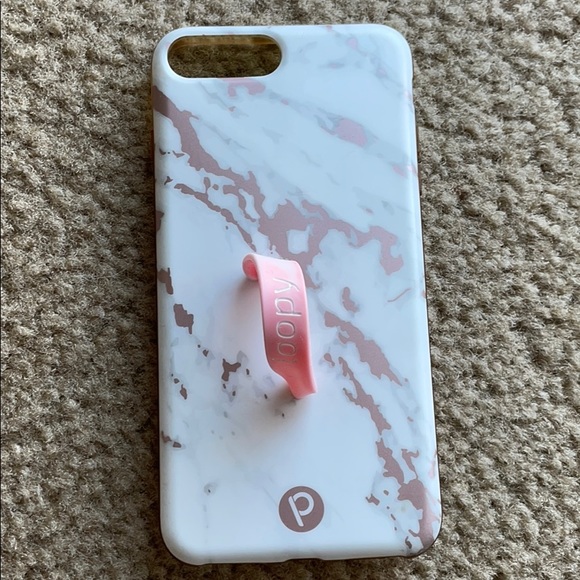 Loopy Case Accessories - Rose gold marble Loopy case for IPhone 6 7 8 plus